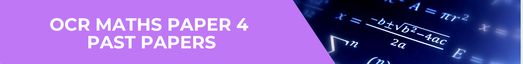 OCR Maths Paper 4 Past Papers